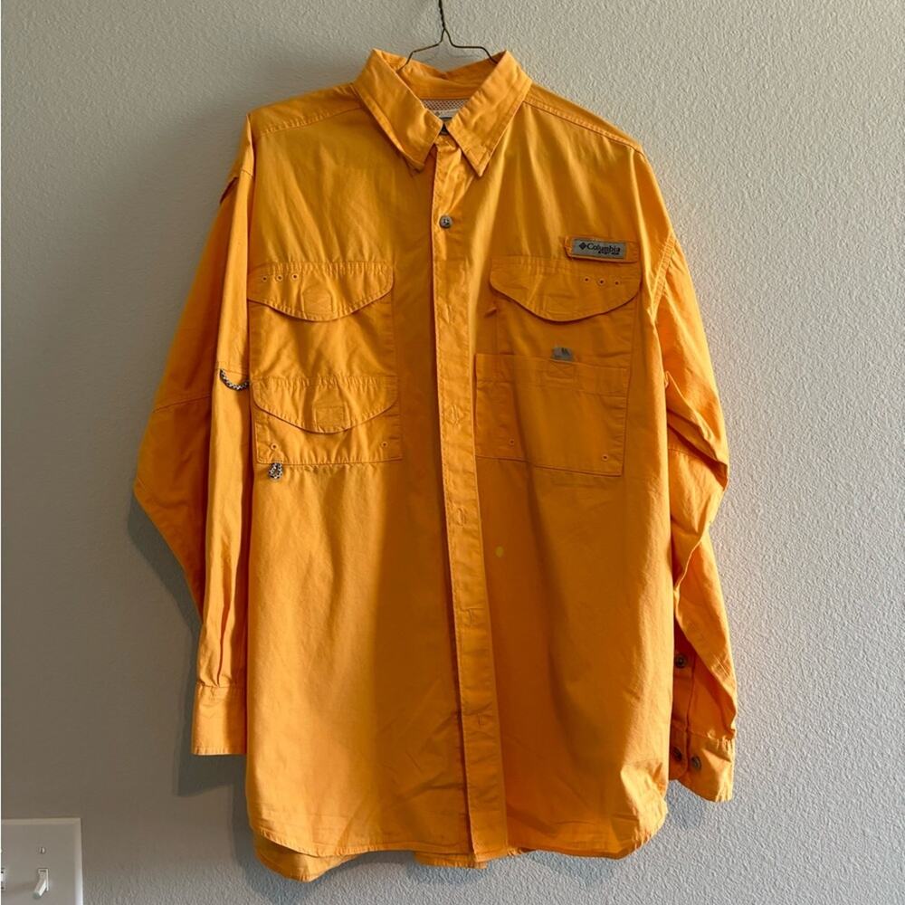 Columbia PFG Men’s fishing shirt size small orange